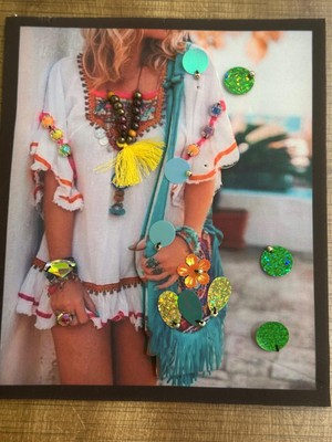 Gönülden Tasarım 24X24 cm 3 Boyutlu Kabartma Payetli Taşlı Otantik Fil Arma Yama Dikiş Aksesuarı