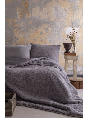 Apricitas Home Basic Softly Gray Çift Kişilik Yorgan Seti