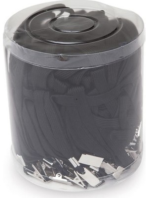 Inox Ino x Klipsli Yaka Kartı Ipi Siyah 200 Adet