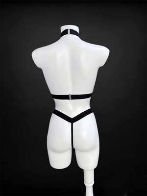 Gece İncisi Balenli Harness Bodysuit