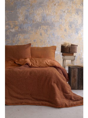 Apricitas Home Basic Softly Terracotta Çift Kişilik Yorgan Seti