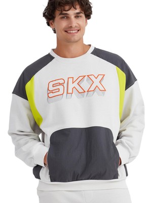 Skechers S232277 M Lw Fleece Crew Neck Sweat Erkek Sweatshirt