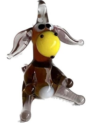 Hasyılmaz El Yapımı Mini Murano Cam Eşek Biblo A138-01