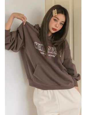 Only Trendwear Cherish Baskılı Oversize Sweatshirt