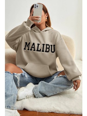 Only Trendwear  Malıbu Baskılı Oversize Sweatshirt