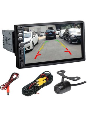 Exvol  Ince Kasa Ayarlanabilir Double Teyp Hd 7 Inc Park Kamerası Hediye Bluetooth USB Aux