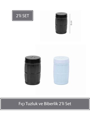 Sunplast Fıçı Tuzluk ve Biberlik 2 Li Set