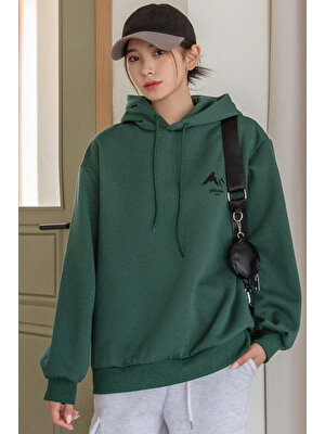 Only Trendwear Unisex Montaın Baskılı Oversize Sweatshirt