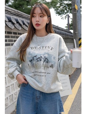 Only Trendwear Destiny Baskılı Oversize Sweatshirt