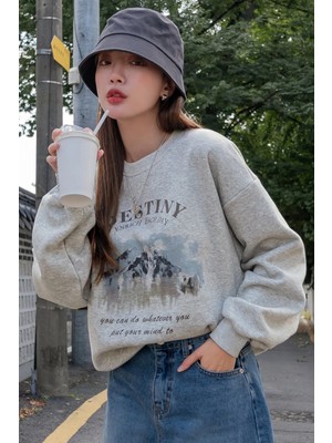 Only Trendwear Destiny Baskılı Oversize Sweatshirt