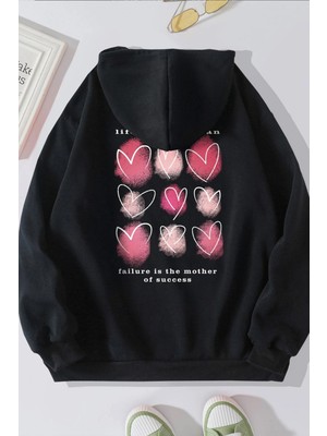 Only Trendwear Unisex Heart Sırt Baskılı Oversize Sweatshirt