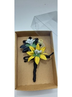 Yağmur Sanat Damat  Yaka  Çiçeği Rozeti