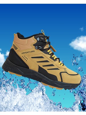 Kidessa 1783 Anatomik Tabanlı Lastik Bağcıklı Çocuk Trekking Spor Bot - NKT01783-SARI-33