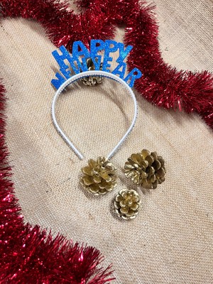 Kidspartim Happy New Year Simli Eva Taç Mavi