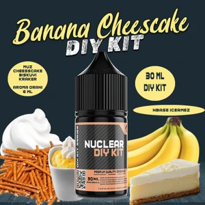 Nuclear Kimya Banana Chesscake 30 60 100 ml Dıy Kit Muz Çizkek Gıda Aroması 6 ml (Aroma Içerir )