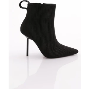 8017 Kadin Arkasi Lastikli Topuklu Bot