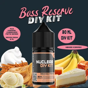 Nuclear Kimya Boss Reserve 30 60 100 ml Dıy Kit Muz Karamel Fıstık Ezmesi Aroması 6 ml (Aroma Içerir )