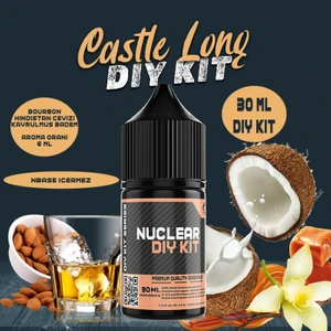 Nuclear Kimya Castle Long 30 60 100 ml Dıy Kit Kavrulmuş Badem Bourbon Gıda Aroması 6 ml (Aroma Içerir )