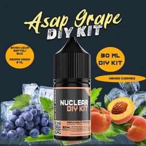 Nuclear Kimya Asap Grape 30 60 100 ml Dıy Siyah Üzüm Buz Aroması 6 ml (Aroma İçerir)