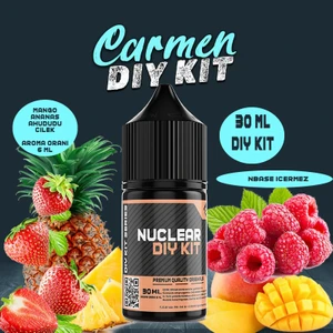 Nuclear Kimya Carmen 30 60 100 ml Dıy Kit Mango Ananas Çilek Gıda Aroması 6 ml (Aroma Içerir )