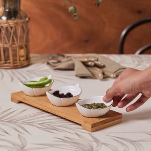 Sandal 3'lü Çerezlik ve Bambu Servislik