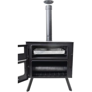 Kuzineli Şömine Sac Malzeme ile Katlanabilir Ayaklı ve Termostatlı Model