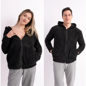 Sweet's Collection Kapüşonlu Welsoft Siyah Ceket