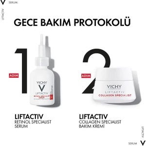 Liftactiv Derin Kırısıklık Karşıtı Retinol Serum Bakım Seti, Kolajen Bakım Kremi Li