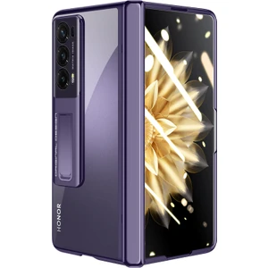 Honor Magic V2 5g Menteşe Koruma Kickstand Cover Clear Pc Elektraplatma Telefon Kılıfı (Yurt Dışından)