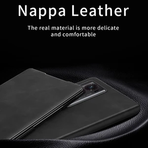 Honor Magic V2 5g Katlanır Telefon Kılıfı Nappa Doku Pu Deri + Pc Stand Kapağı (Yurt Dışından)