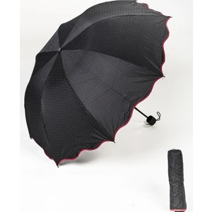 Siyah Mini Puantiye Kadın Şemsiye
