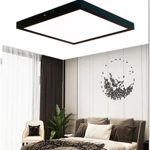 30X30 cm Büyük Boy 24W Siyah Kasa LED Panel Avize Armatür Salon Banyo Balkon Tuvalet ve Wc Lambası