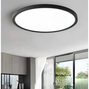 Lüxs Home 24W Büyük Boy Antrasit Renk Kasa Tavana Sıfır Plafonyer LED Armatür Avize Aplik Lambası Beyaz Işık