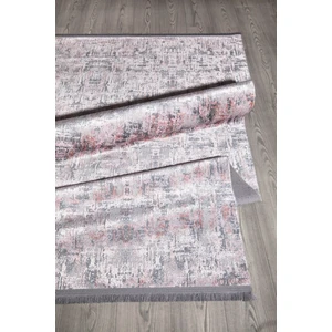 Pembe Renkli Parlak Altı Kaymaz Ince Makinede Yıkanabilir Halı