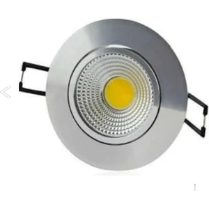 5W Krom Saten Metal Kasa Cob LED Gömme Spot Sarı Işık 3200K