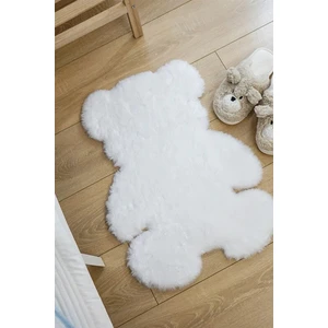 Beyaz Ayıcık Şekilli Peluş Halı