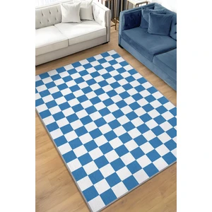 Minimalist Yeşil Beyaz Halı Kareli Oturma Odası Halısı Retro Tarzı Salon Halısı