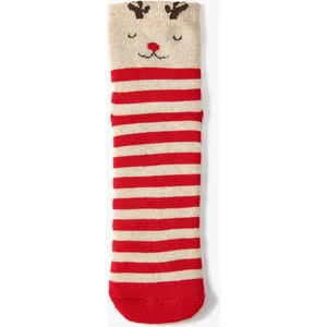 Yılbaşı Desenli Havlu Çorap