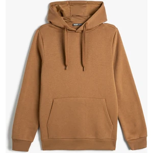 Kapşonlu Sweatshirt Kanguru Cep Detaylı Uzun Kollu