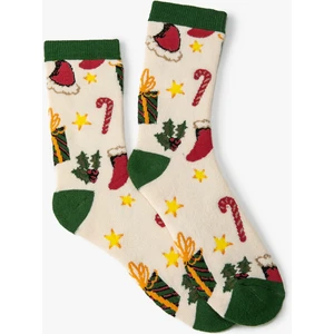 Yılbaşı Desenli Havlu Çorap