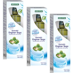 Aksu Vital Ekstraktlı Enginar Suyu 500 ml x 3'lü