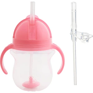 Tıklama Kilitli Uçlu Pipetli Alıştırma Bardağı, 6AY+, 207ML, Pembe,& Yedek Pipet 1 Adet