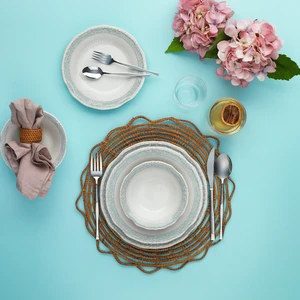 Nostalgia Yemek Takımı 24 Parça-Mavi