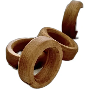Decorium Wood Decorium Ahşap Peçete Yüzüğü Halka 6'lı