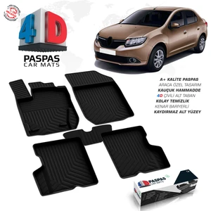 Renault Symbol 3 4D Havuzlu Paspas A+ Kalite 2013-2017 A+ Kalite