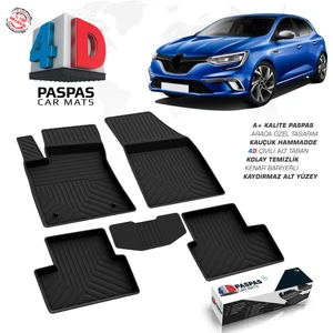 Renault Megane 4 HB 4D Havuzlu Paspas 2016-2020 A+ Kalite
