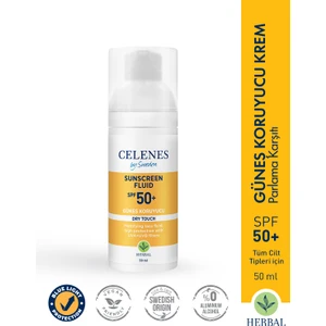 Celenes By Sweden Herbal Dry Touch SPF 50 Mat Bitişli Güneş Kremi - Yüz Ve Dekolte Bölgesi 50 ml