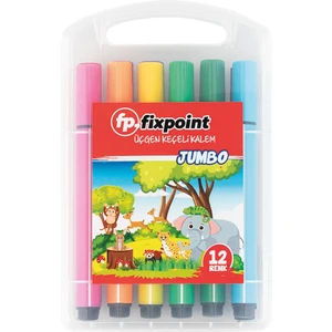 Keçeli Kalem Pvckutuüçgen Jumbo 12LI Fi x point 5563