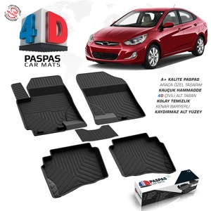 S-Dizayn Hyundai Accent Blue 4D Havuzlu Paspas 2010 ve Üzeri A+Kalite