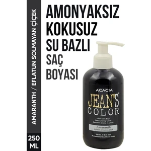 JEAN'S COLOR Jean’s Color Amonyaksız Eflatun Solmayan Çiçek Renkli Saç Boyası 250 ml Kokusuz Su Bazlı Amaranth Hair Dye